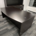 Espresso Office Suite w/ Straight Bow Front Desk & Credenza